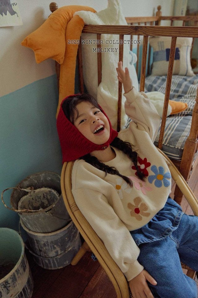 boucle flower sweatshirt-Melikey-7