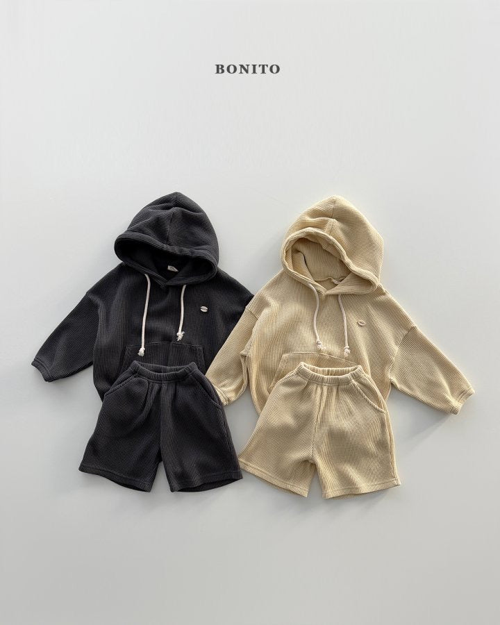 Fine Waffle Hoodie Set-BONITO-28