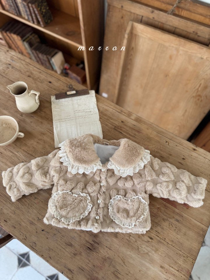 heart fur jacket-marron-37