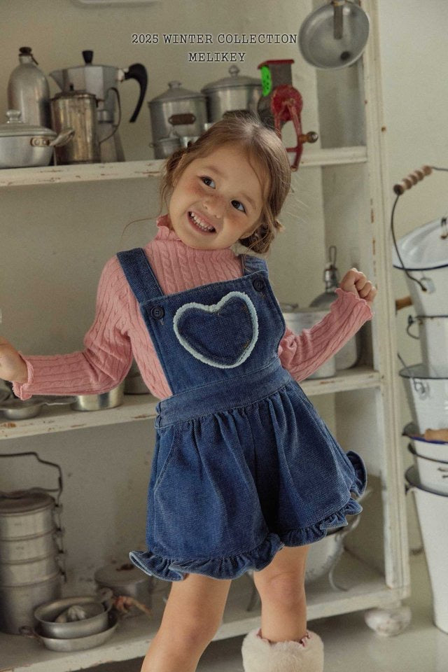 velvet denim frill suspenders-Melikey-19