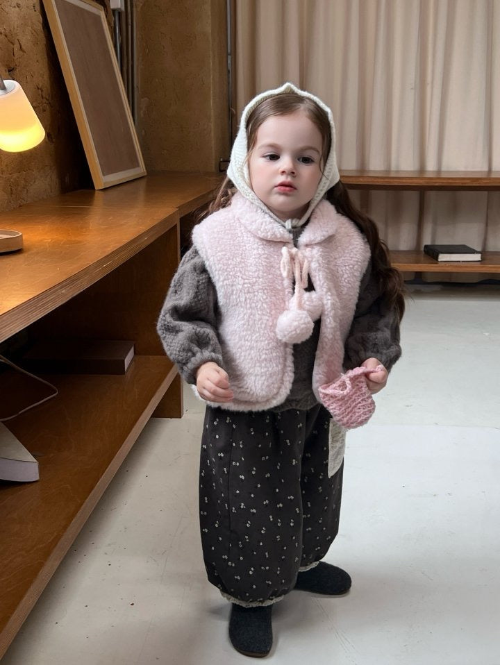 Pom-pom Pink Vest - my daughter - 23