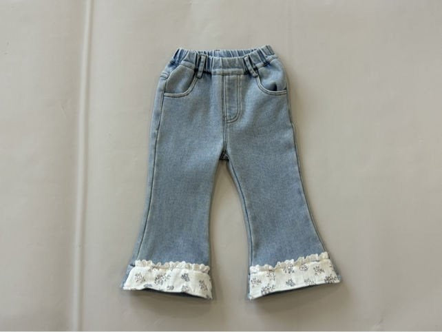 shiny bootcut denim pants-aiai-26