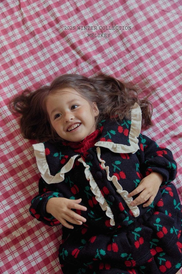 cherry frill cardigan-Melikey-40