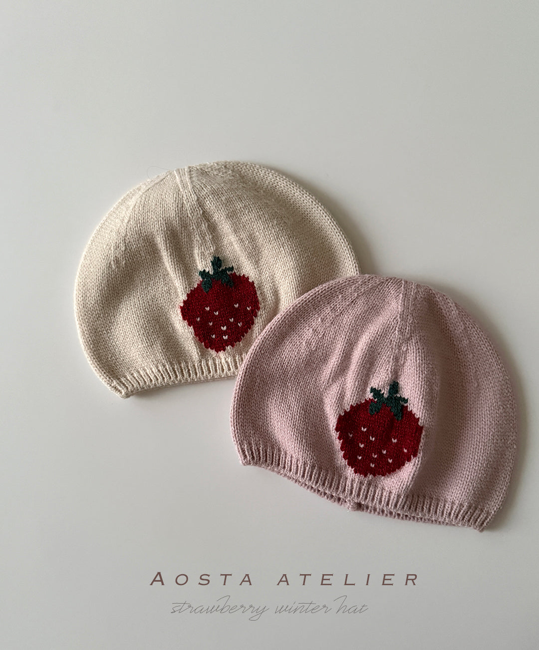 knit strawberry hat -Aosta-10