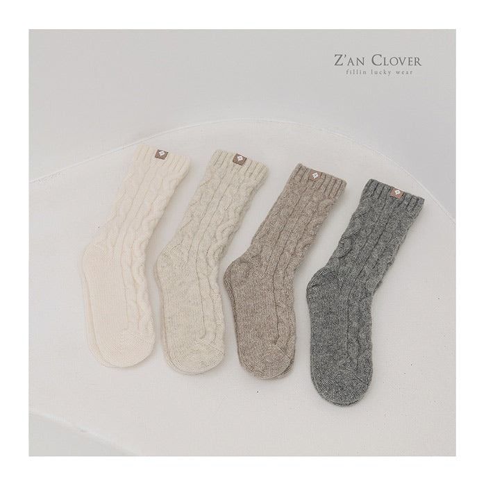 cable knit socks - zanclover-27
