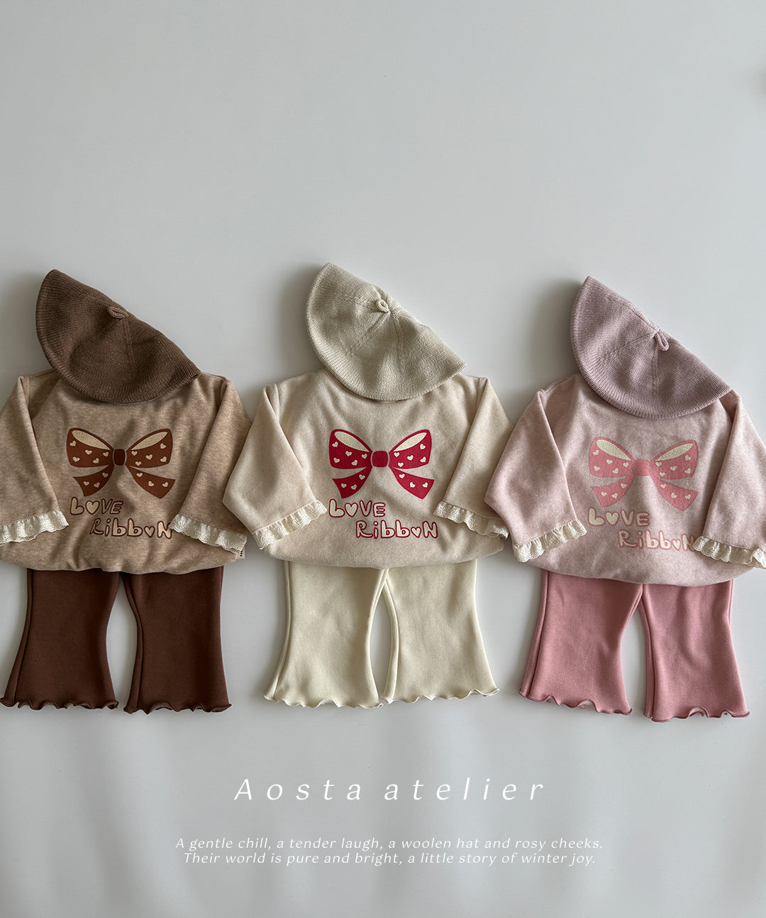love ribbon sweatshirt -Aosta-21