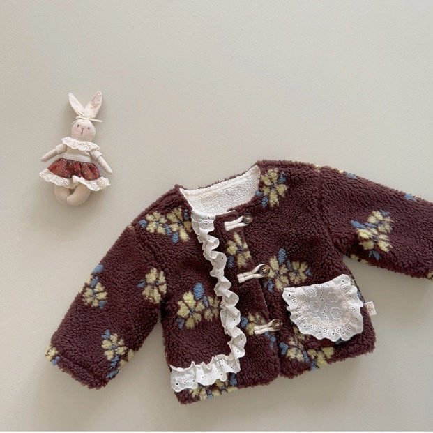 Mocha Flower Jumper - my daughter - 10