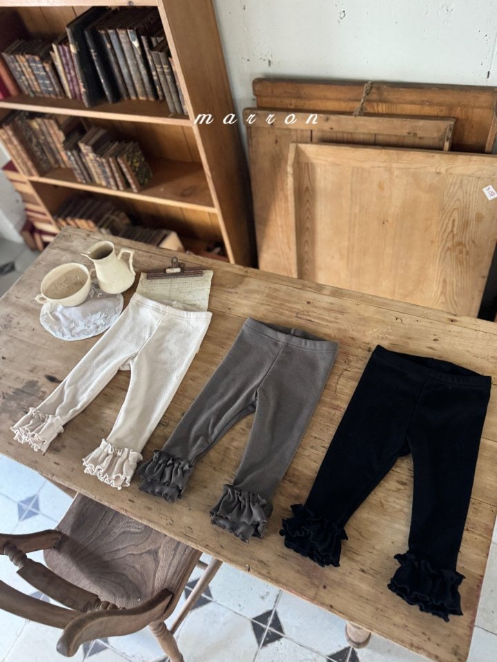 frill leggings-marron-7