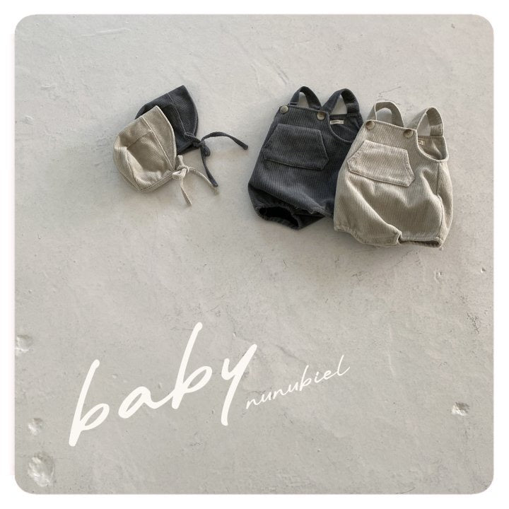 Corduroy romper & bonnet -nunubiel-18