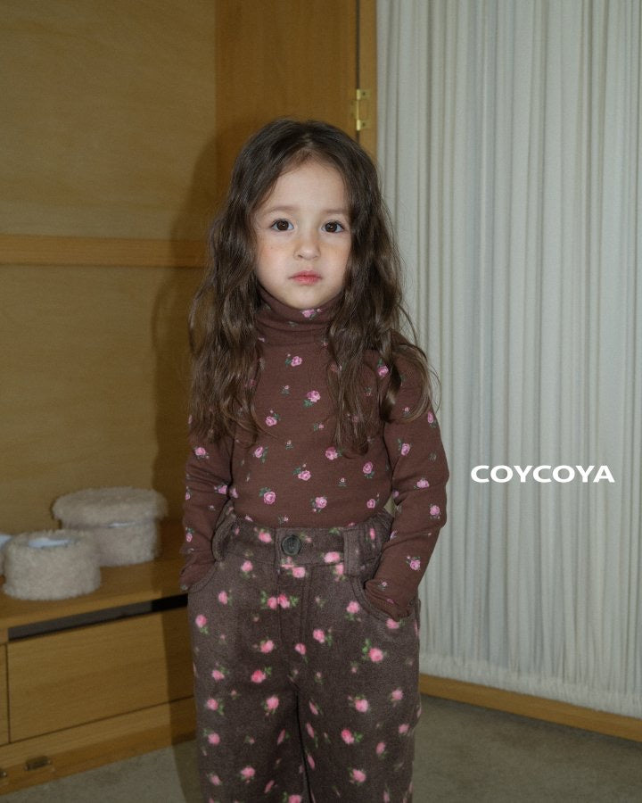 Rose Brushed Turtleneck Tee - COYCOYA-37