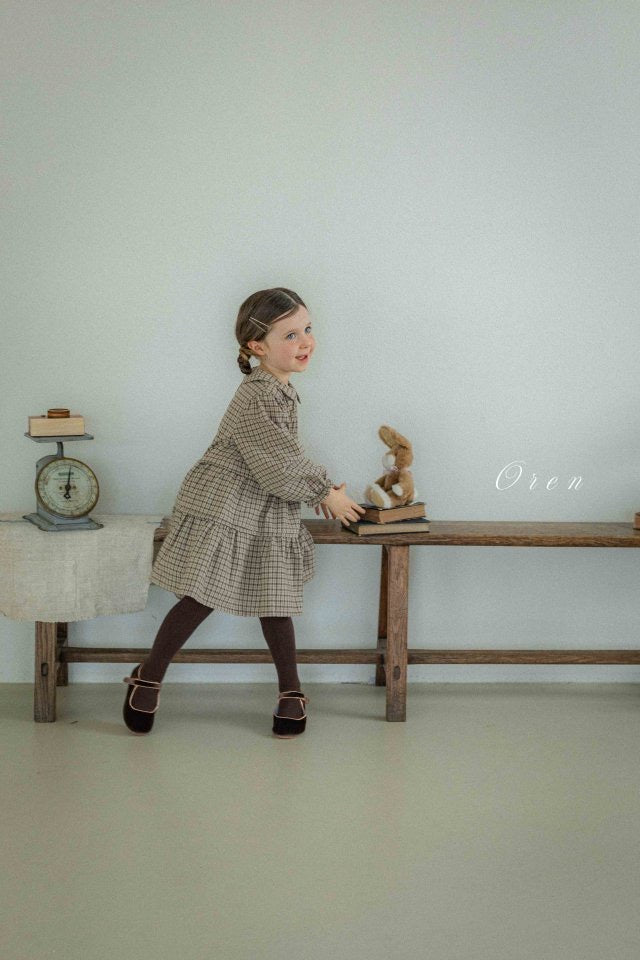 brioché check dress-OREN-56