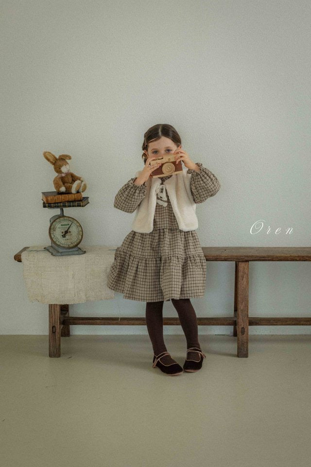 brioché check dress-OREN-56