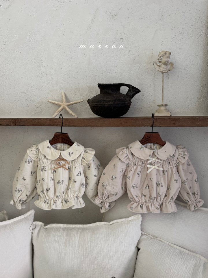 rabbit blouse (cotton bonded)-marron-16