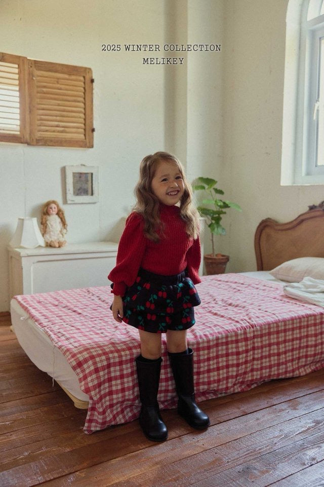 cherry frill shorts-Melikey-41