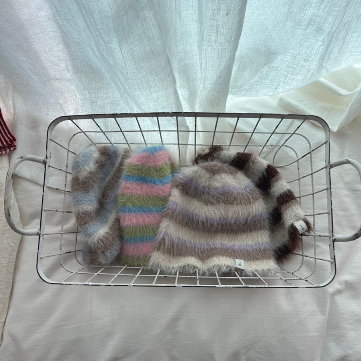 Stripe Beanie -oatmeal-13