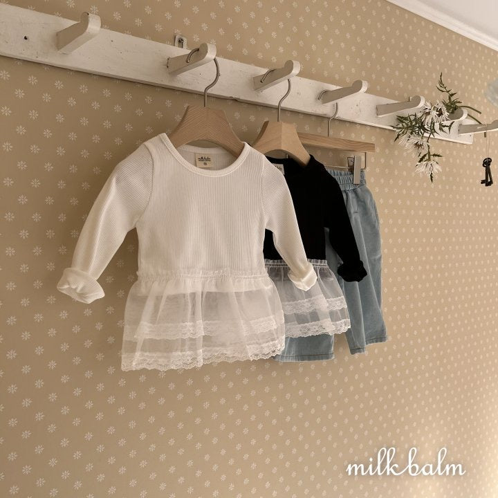 lace rib t shirt / milkbalm -18