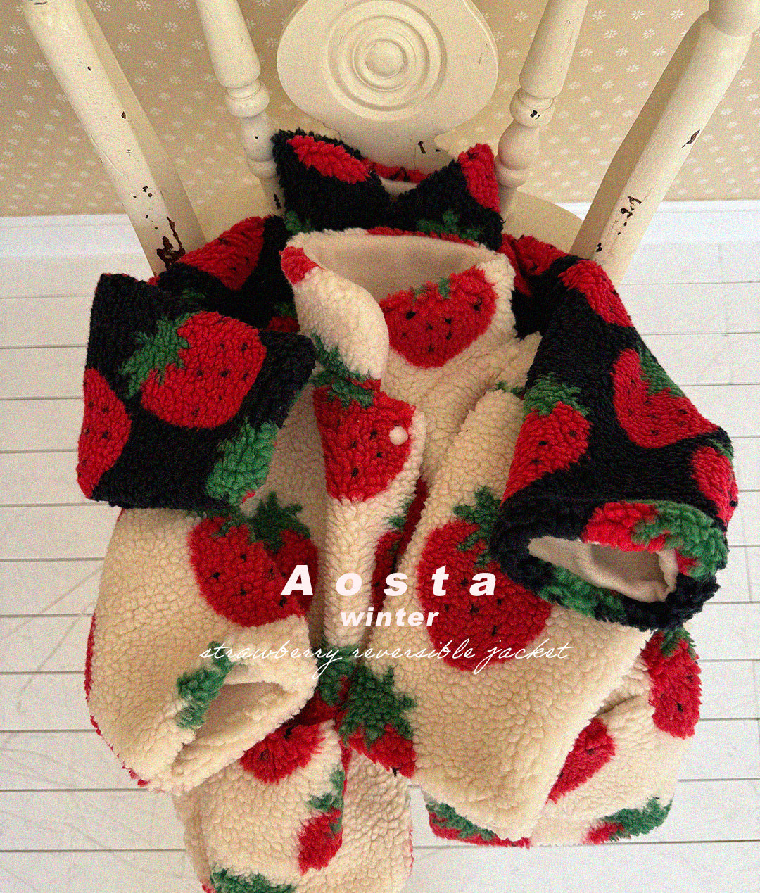 strawberry reversible jacket -Aosta-20