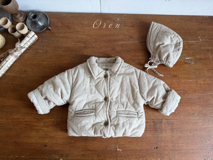 Baguette Check Padded Jacket - OREN-25