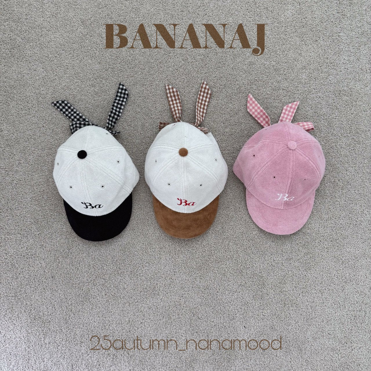 Towel ribbon cap-banana.j-38
