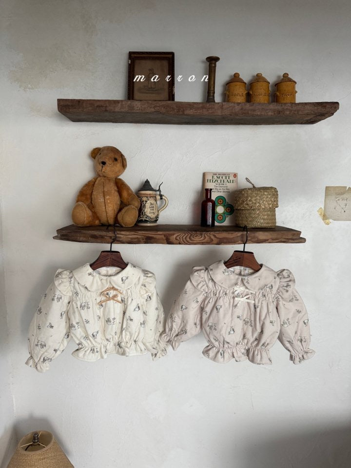 rabbit blouse (cotton bonded)-marron-16