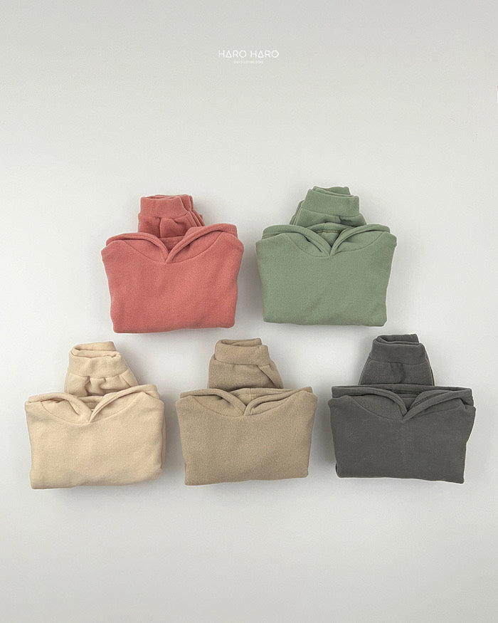 Fleece Hoodie Top-HAROHARO-002