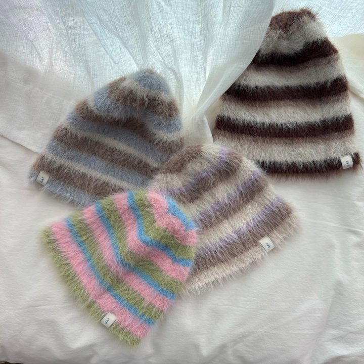 Stripe Beanie -oatmeal-13