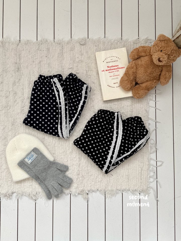 dot lace jogger pants -second moment-4