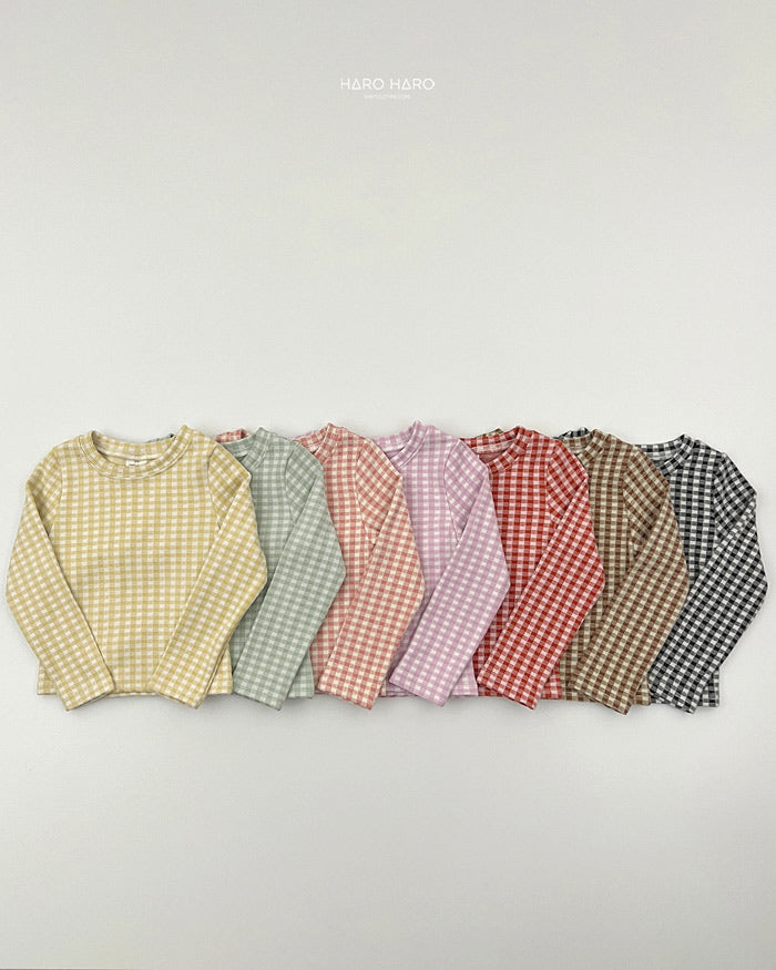 Check Slim Brushed T - HAROHARO-36