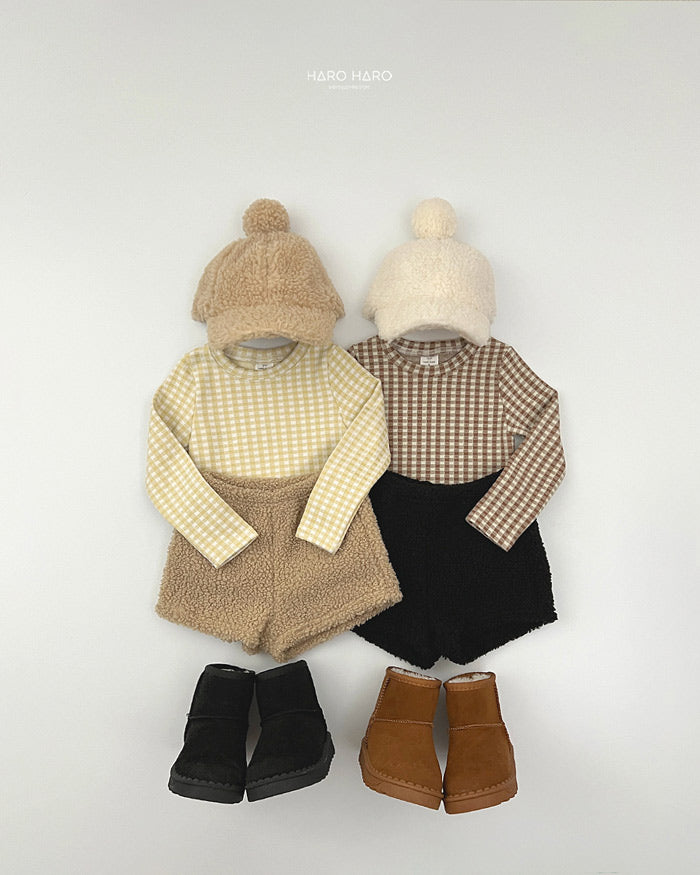 Check Slim Brushed T - HAROHARO-36