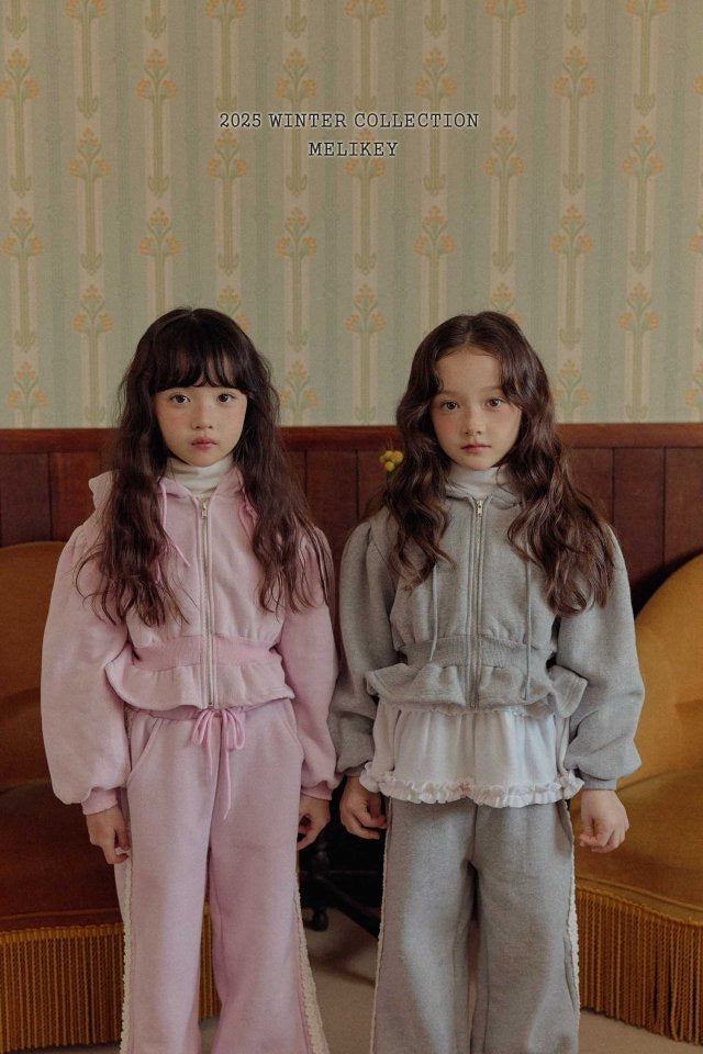 short frill hoodie zip-up-Melikey-30