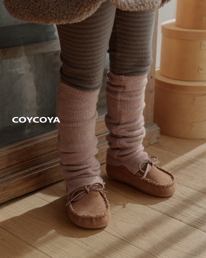 Caramel Brushed Stripe Leggings - COYCOYA-27