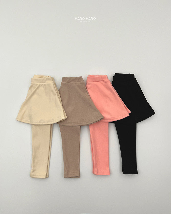 marshmallow brushed skirt leggings - HAROHARO-22