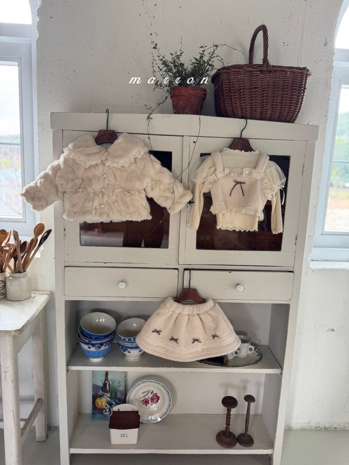 ribbon fur skirt-marron-11