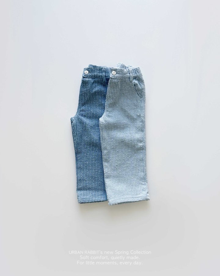Textured Denim Pants-URBAN RABBIT-19