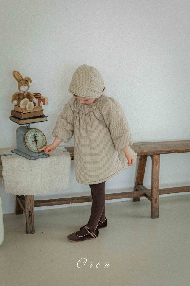 Baguette Check Padded Bonnet - OREN-24