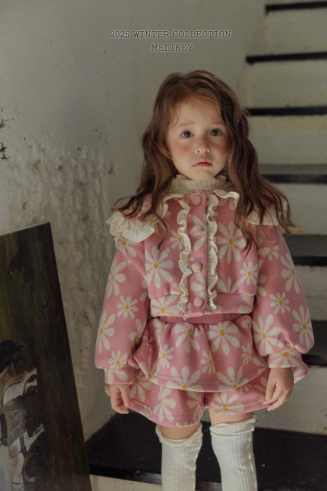 big flower frill cardigan-Melikey-42