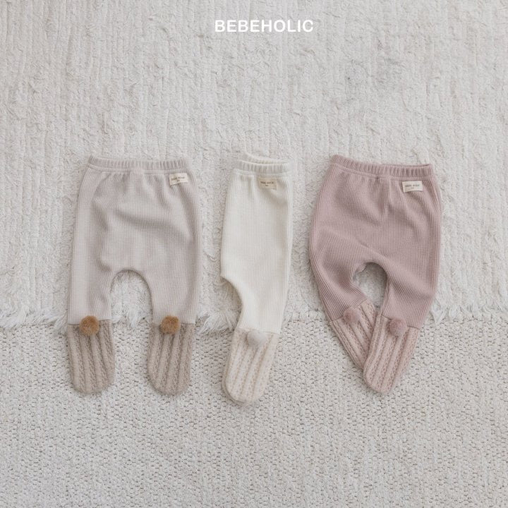 Pompon Footed Leggings - bebeholic - 32
