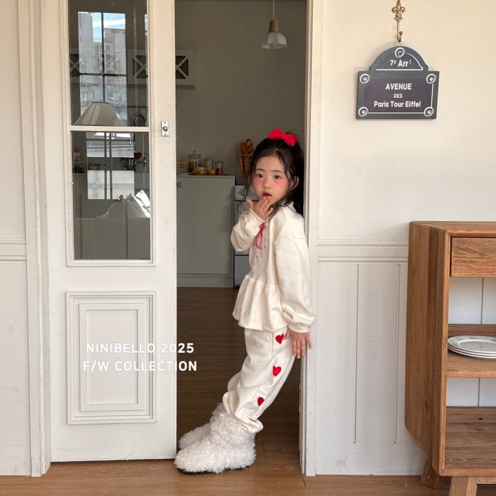 Heart Embroidery Jogger Pants - ninibello-26