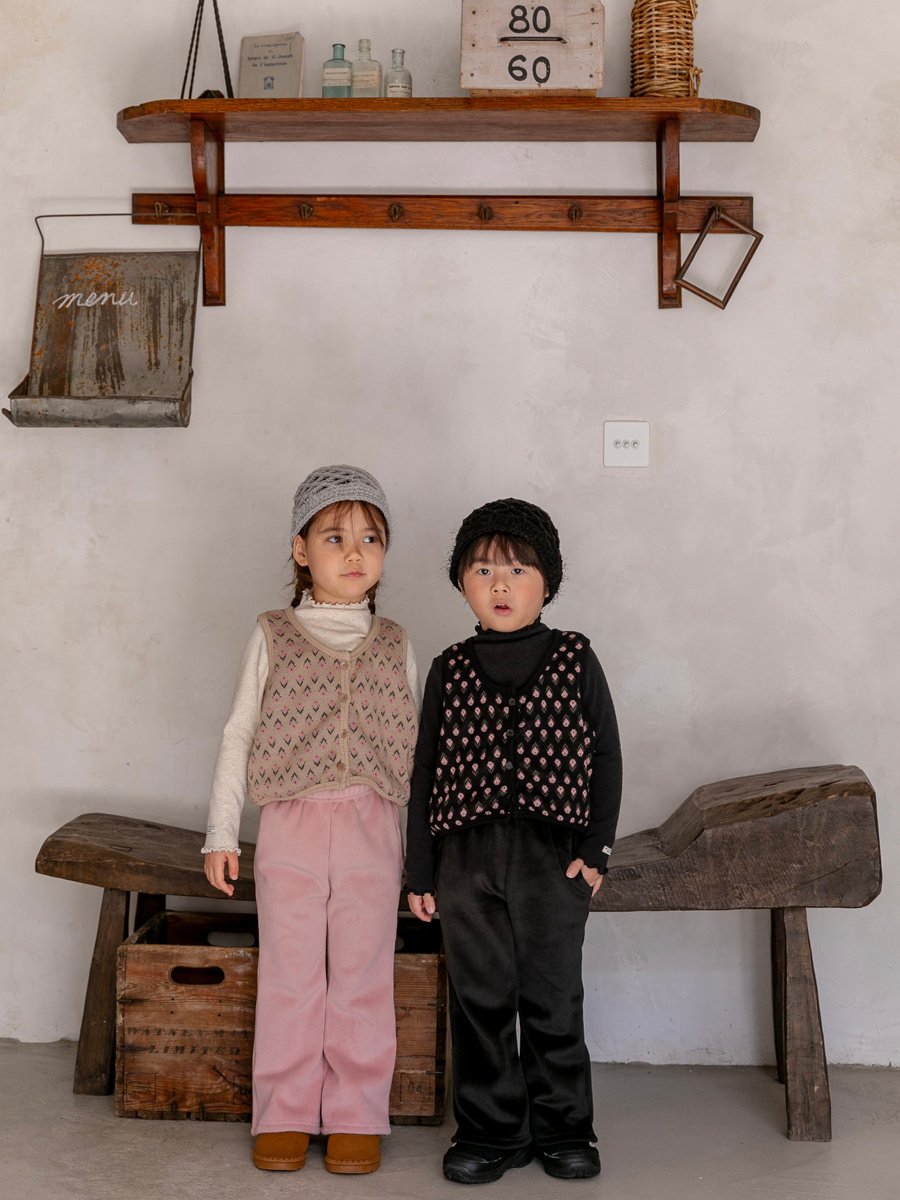 Pom Pom vest -oatmeal-25