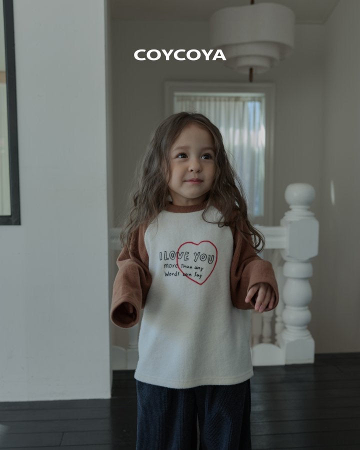 heart fleece raglan tee-COYCOYA-21
