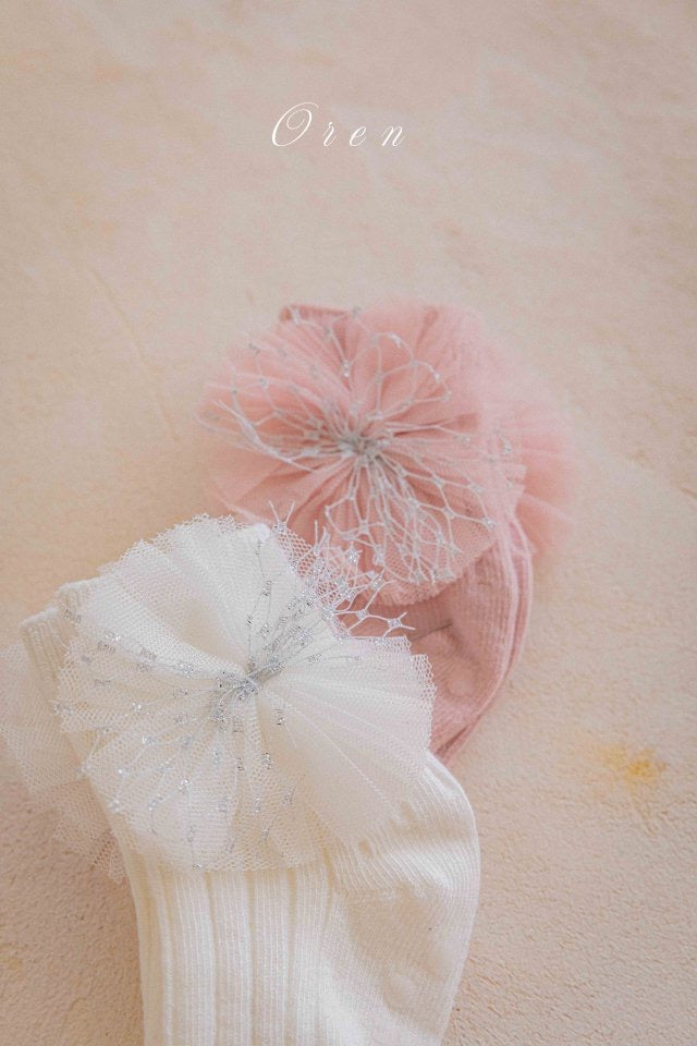 Pearl Lace Ankle Socks-OREN-11