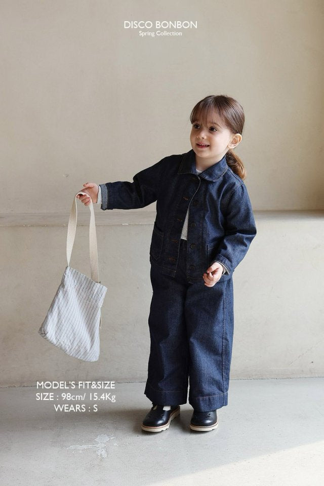 indigo work  jacket / discobonbon -2