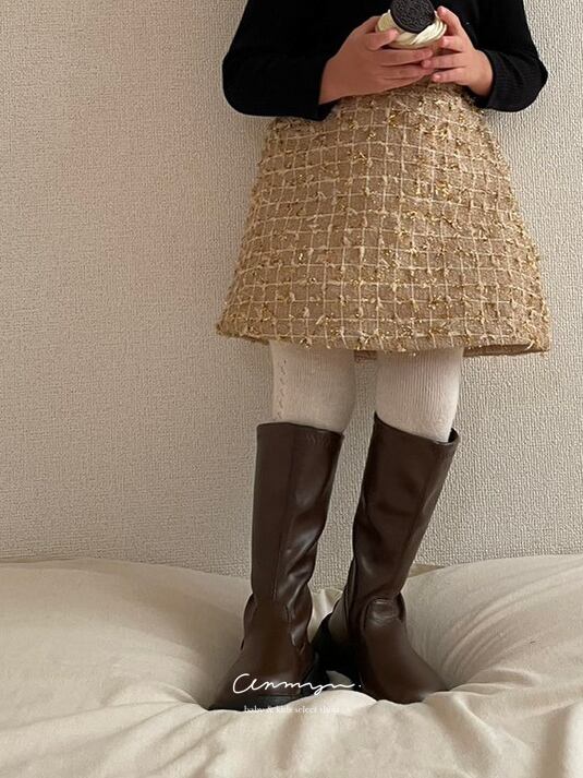 ⚫︎gold glitter skirt / otaly