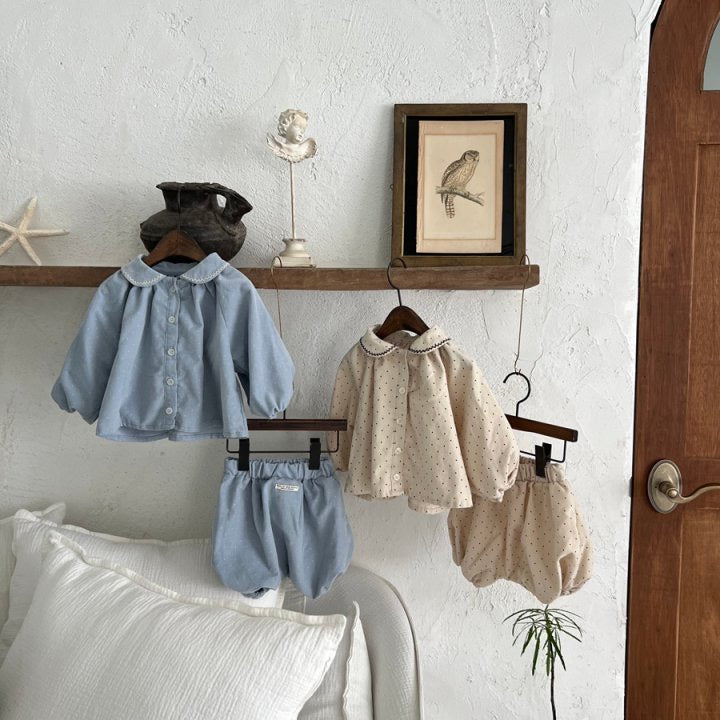 Bebe Dot Bloomer Set -oatmeal-18