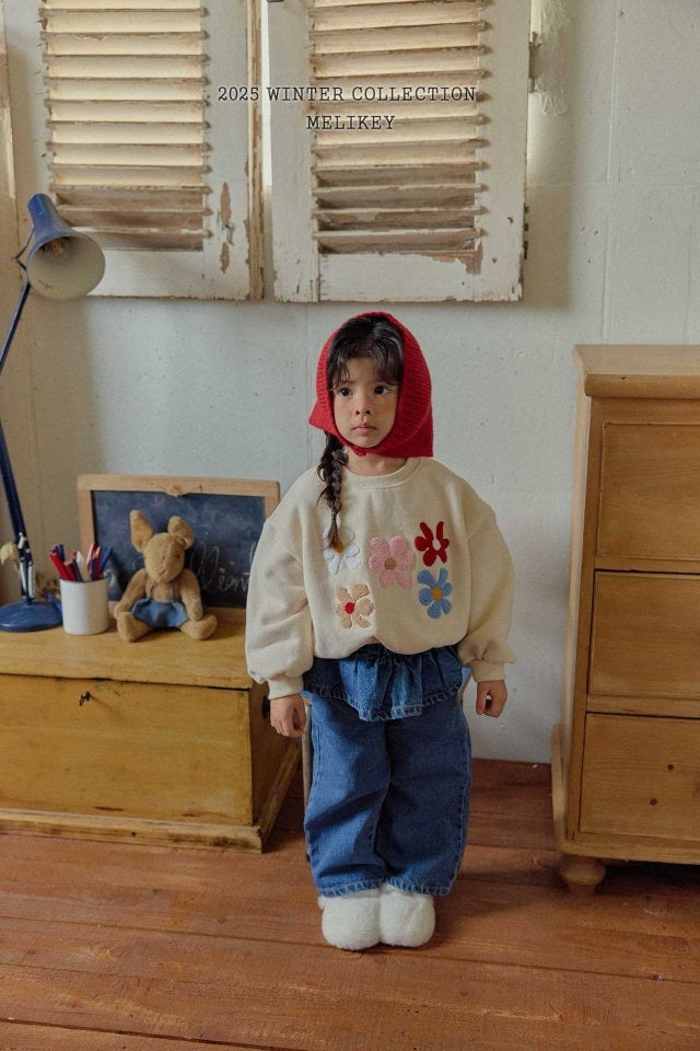 boucle flower sweatshirt-Melikey-7