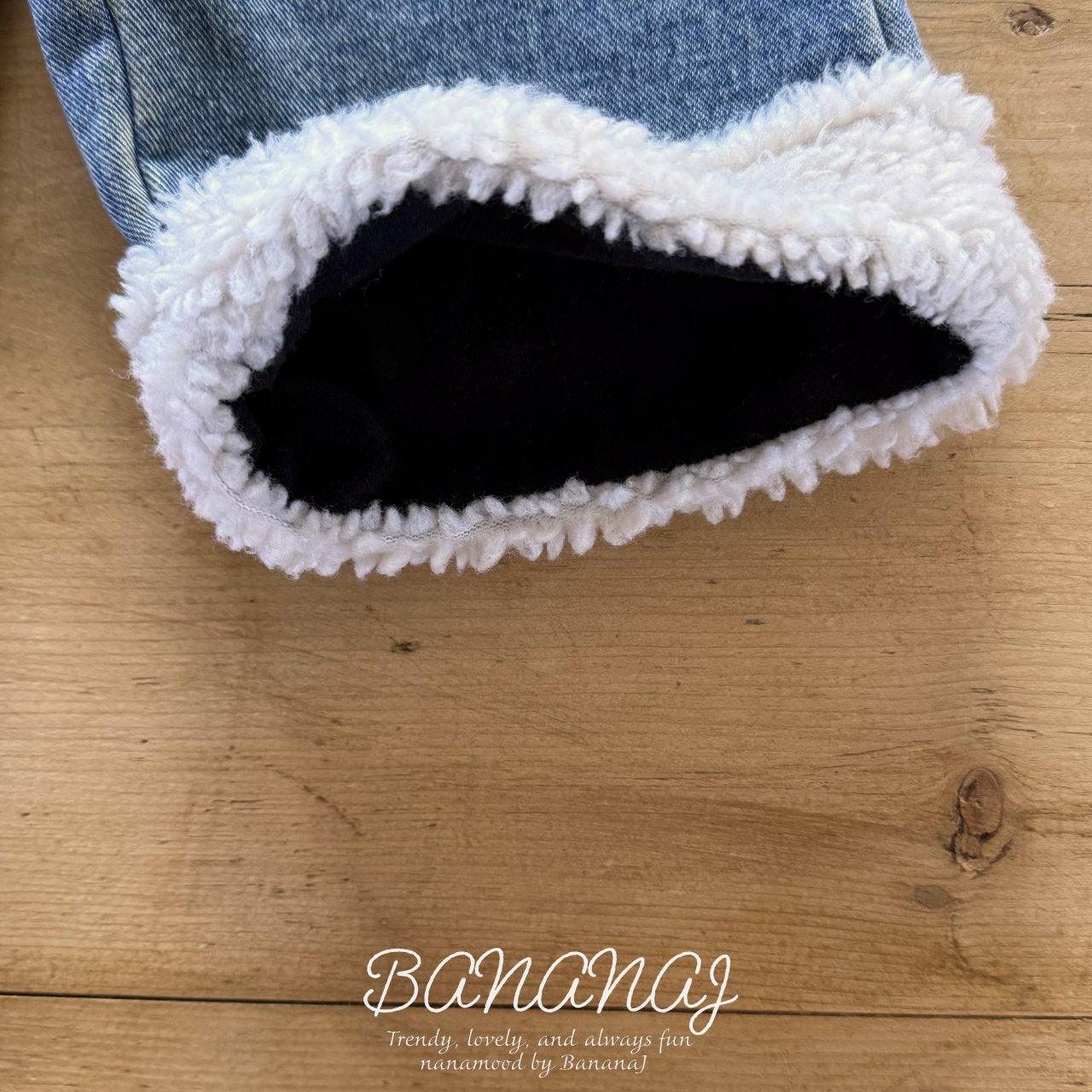 Lace hem denim-banana.j-30