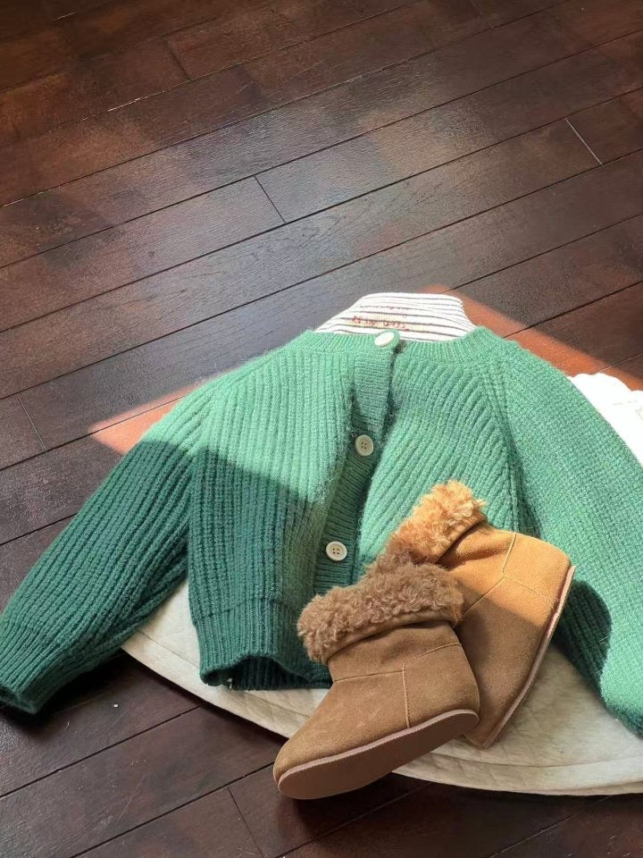 green green knit cardigan-aiai-59