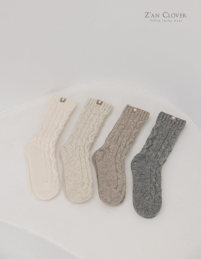 cable knit socks - zanclover-27