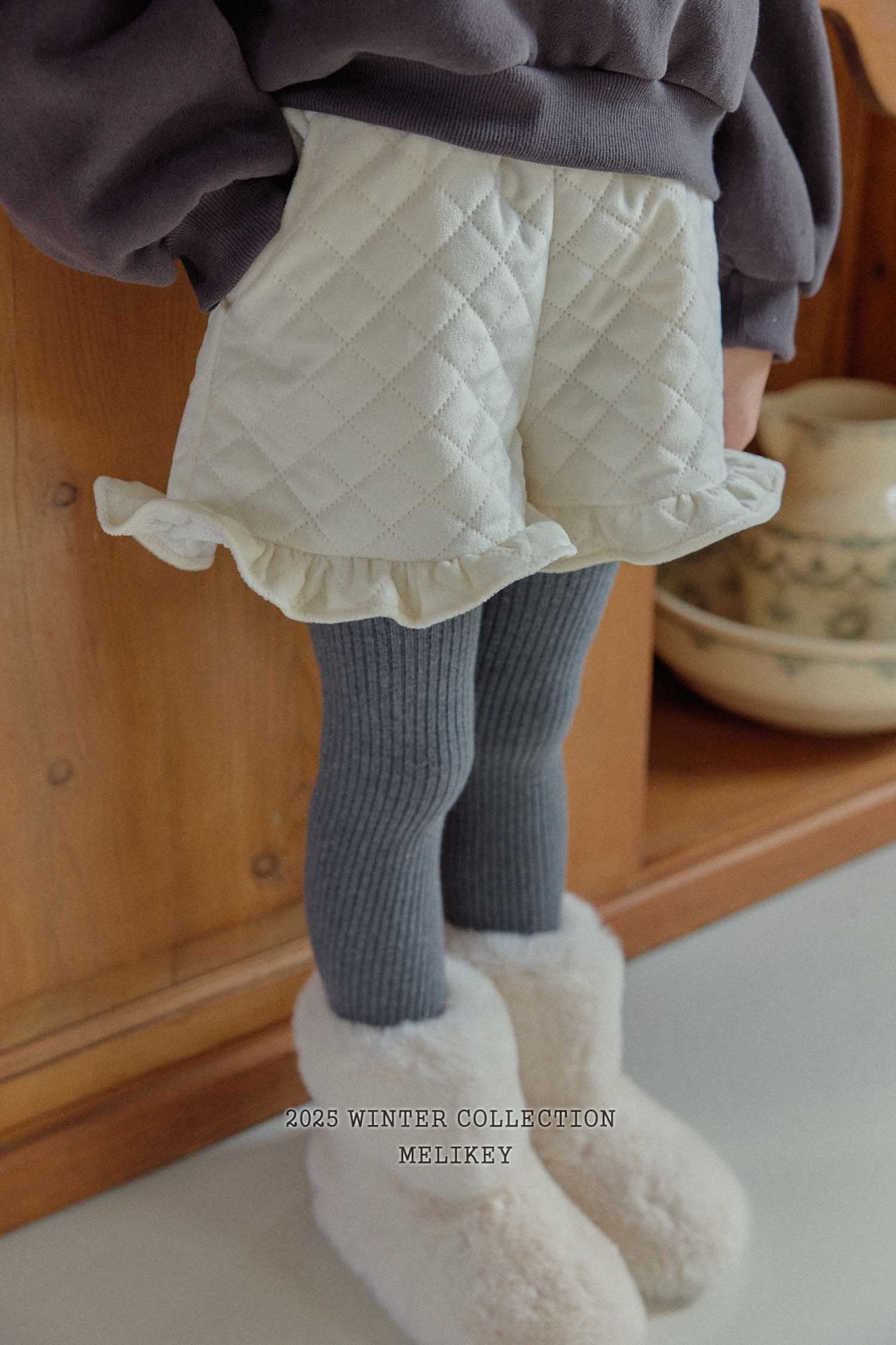 quilted frill shorts-Melikey-23