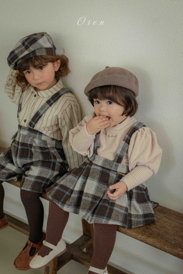 Brunel Check Bloomer Skirt-OREN-38